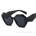 Neue personalisierte unregelmäßige Polygon-Sonnenbrille Damen grenzüberschreitender Besatz Sonnenbrille Herrennetz Rote Hip Hop-Brille s21177